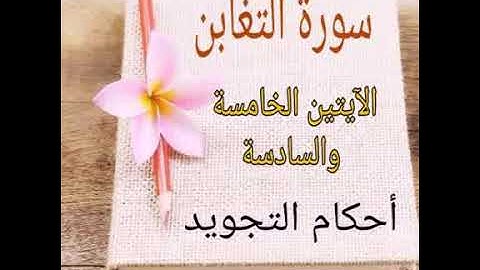 #سورة التغابن #ملاحظات أ.ندى #الآيات 5\6##قليل دائم خير