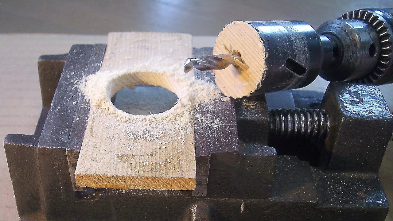 ホールソーを使い木材に穴をあける ホールソーの使用方法 ・使い方 【DIY・日曜大工・道具・工具】 YouTube