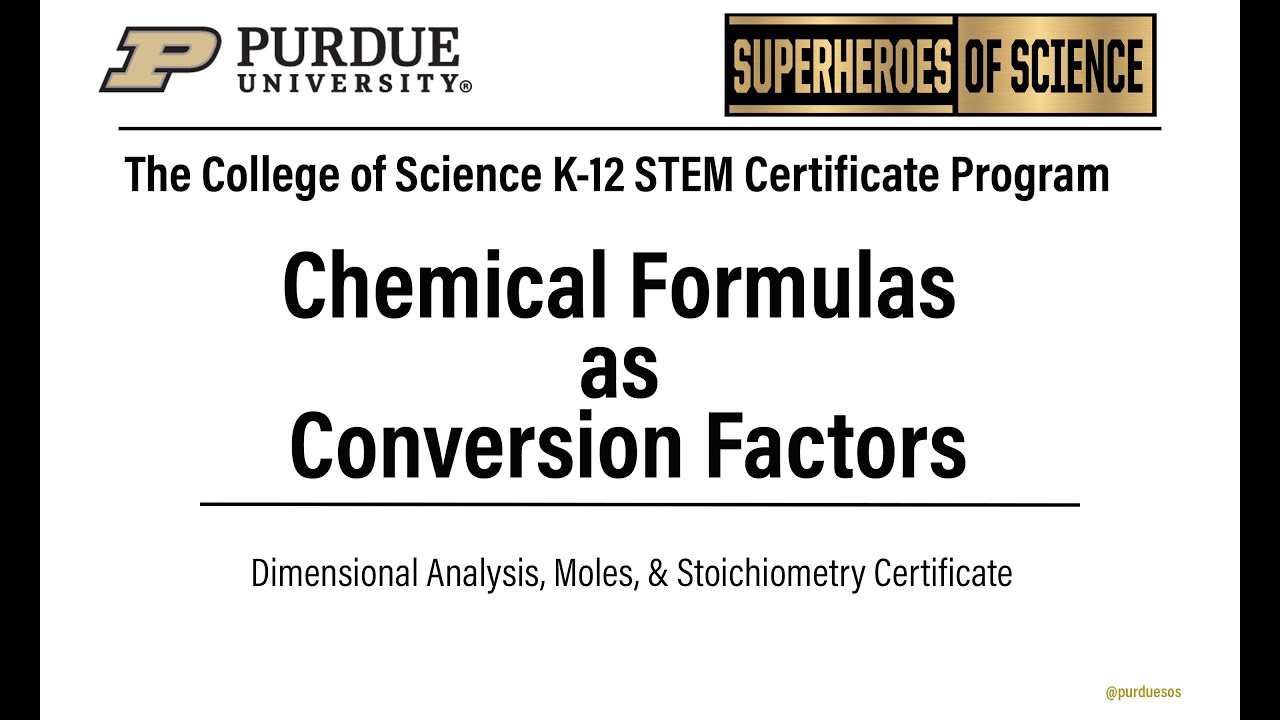 Advanced Stoichiometry Video 2: Chemical Formulas as Conversion Factors