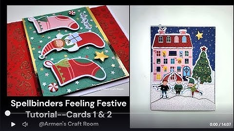 Tutorial: Spellbinders Feeling Festive October 2023 Club Kit- Cards 1 & 2   #spellbindersclubkit