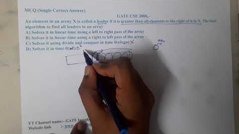 GATE CSE 2006 Q ||Algorithms || GATE Insights Version: CSE