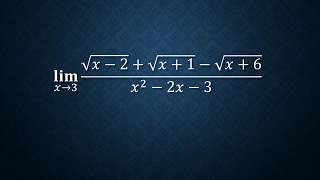 Limit of Rational Function with 3 Radicals