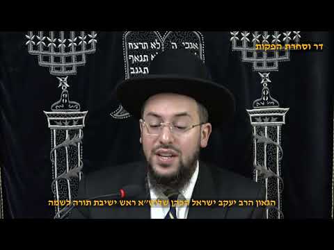 מוסר תהלים פרקים כה' כו' הגאון הרב יעקב ישראל הכהן שליט"א ראש ישיבת תורה לשמה