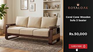 Royaloak Coral Cane Wooden Sofa 3 Seater