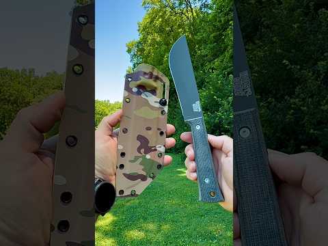 Woods Monkey Half/Chete Black Micarta OD Cerakote 1095 Multicam Kydex! Traditionalpocketknives.com