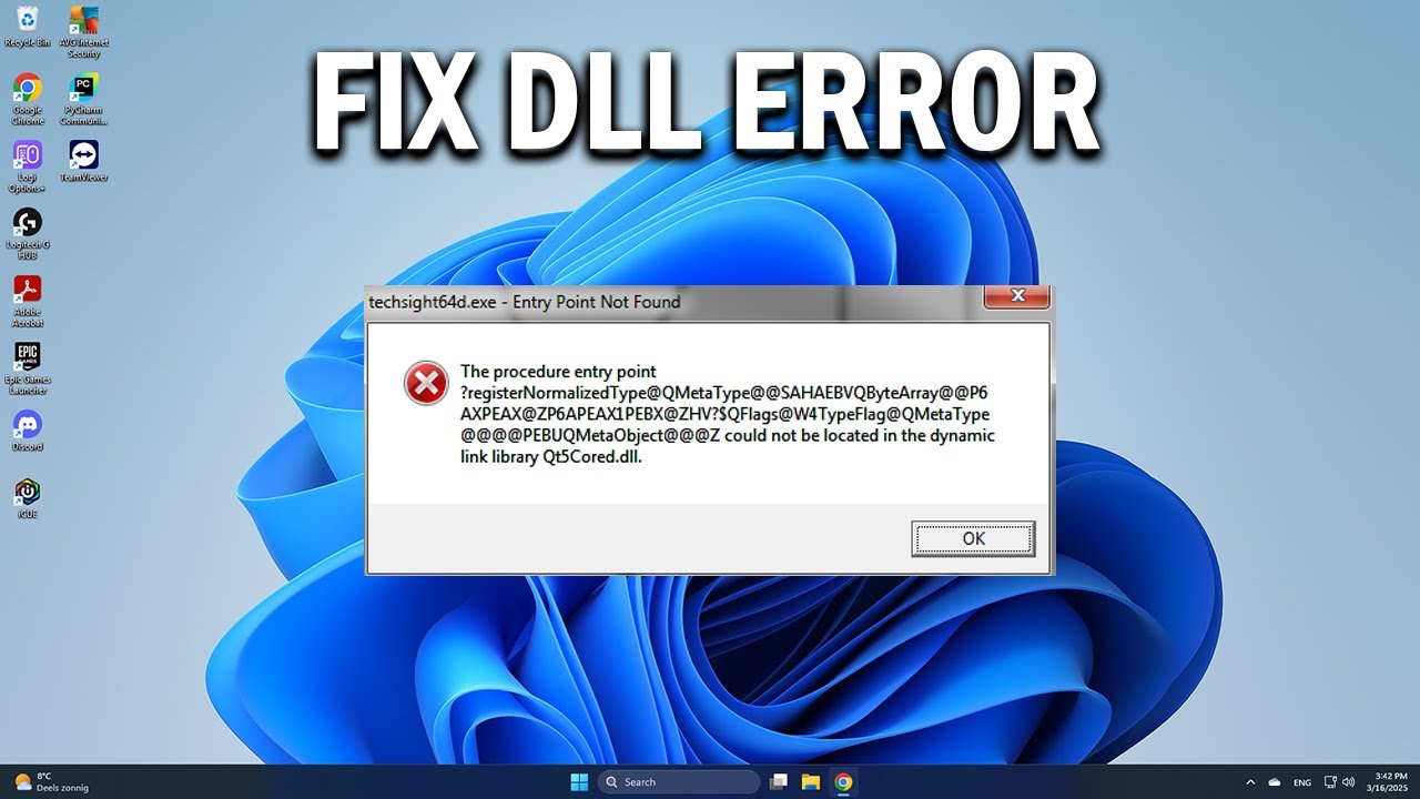 How To Fix The procedure entry point could not be located in the dynamic link library - Easy Fix