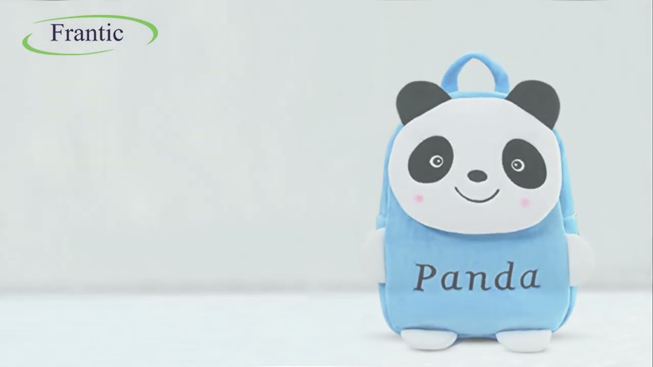 Frantic Velvet Nursery Panda Bag Blue 14 Inches Online in India