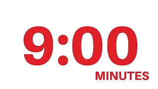 Celebrity 9 Minute -  Simple Countdown Timer - Red Numbers Wealth