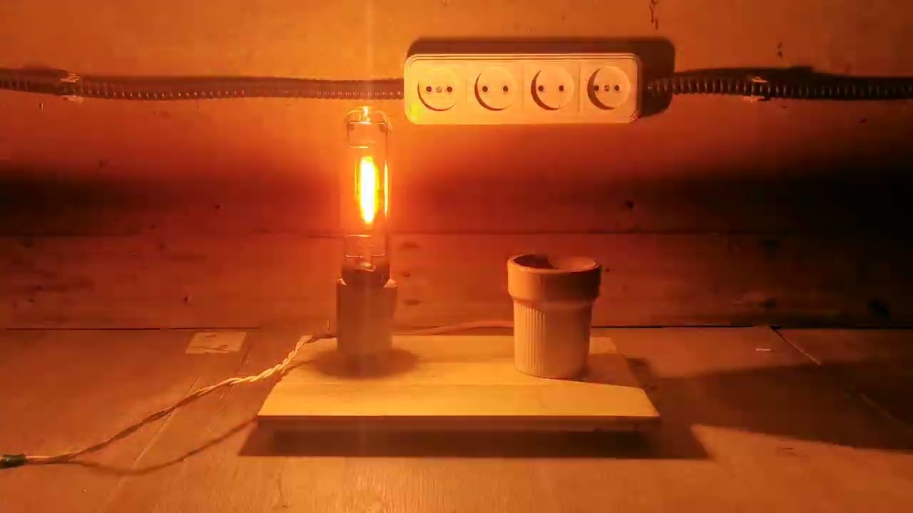 Розжиг, работа на режиме и перезапуск на горячую зеленящей (мало натрия) лампы ДНаТ70 Светкомплект. 