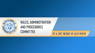 Streaming LIVE: Aurora Rules, Administration, and Procedures Committee Meeting | 03-19-2024