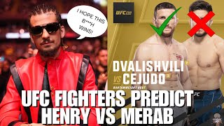 UFC Fighters PREDICTIONS on Henry Cejudo vs Merab Dvalishvili at UFC 298