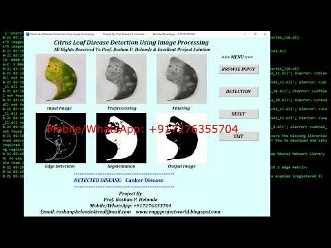 Citrus Plant Disease Classification Using Image Processing | Python Project With Source Code