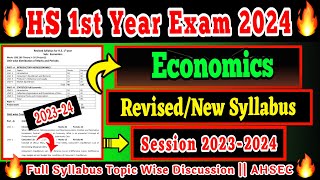 HS 1st Year Economics Revised Syllabus 2023-24 | HS 202... | Doovi