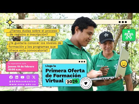 SENA abre inscripciones para la Primera Convocatoria Virtual de 2026