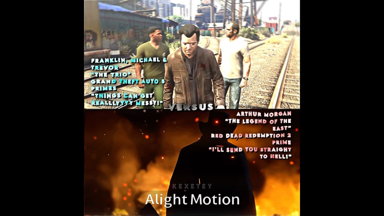 Arthur Morgan vs Franklin, Michael & Trevor/GTA Trio | #gta #vs #rdr2 #arthurmorgan #gta5 #battle