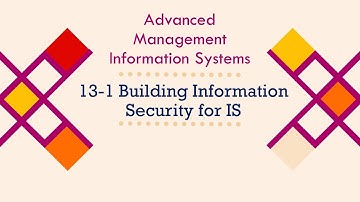13-1 Building Information Security for MIS