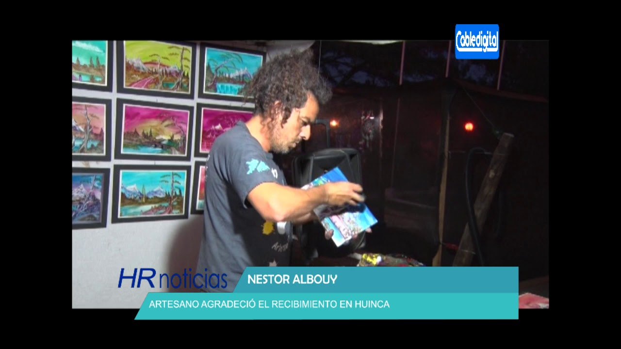 NESTOR ALBOUY ARTESANO AGRADECIO EL RECIBIMIENTO EN HUINCA huinca renaco