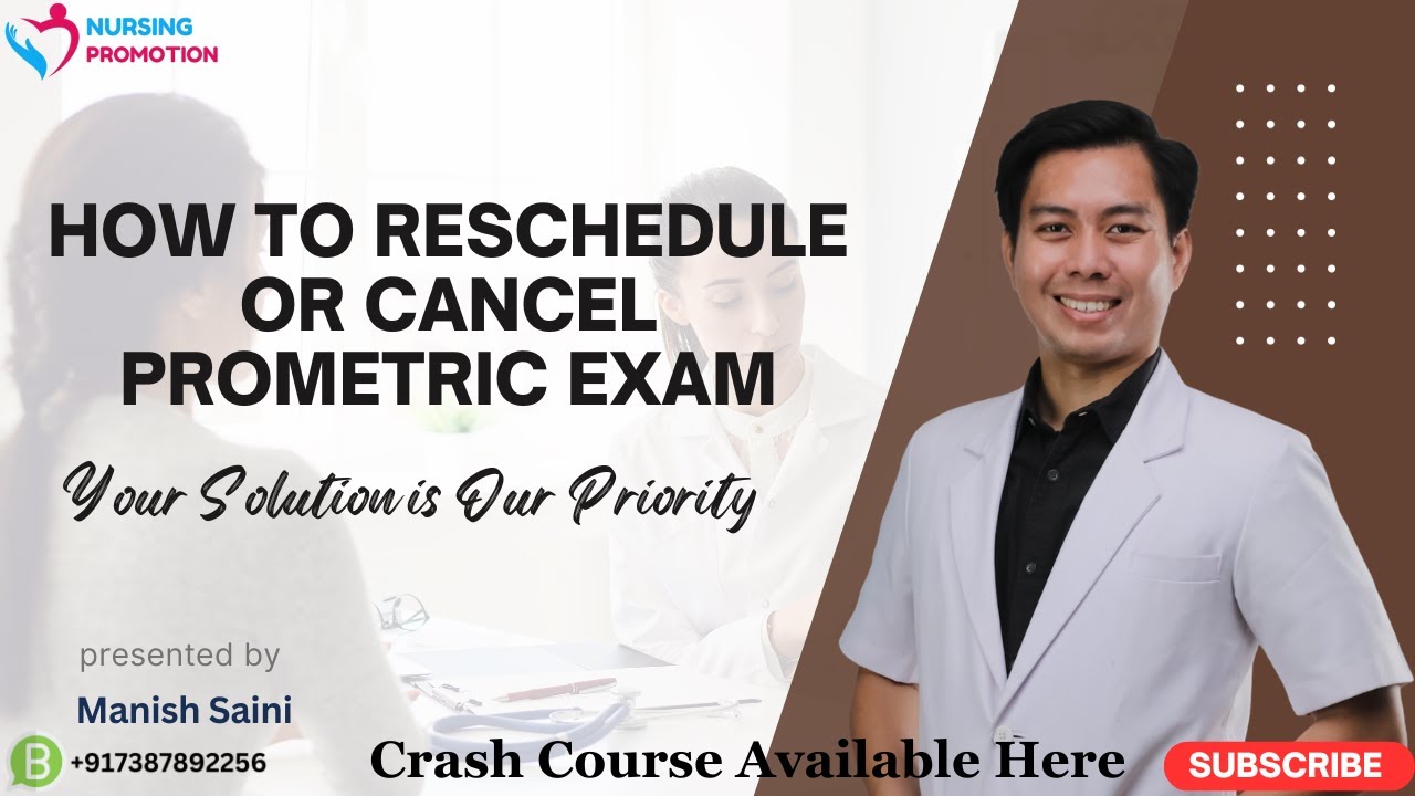 How to reschedule or cancel prometric exam whatsapp 917387892256 