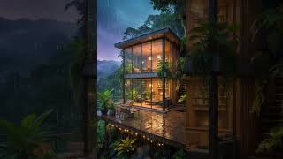 Rainy Jungle Cabin Ambience 🌧️🏡 | Cozy Tropical Rain Sounds for Sleep, Relaxation & Study