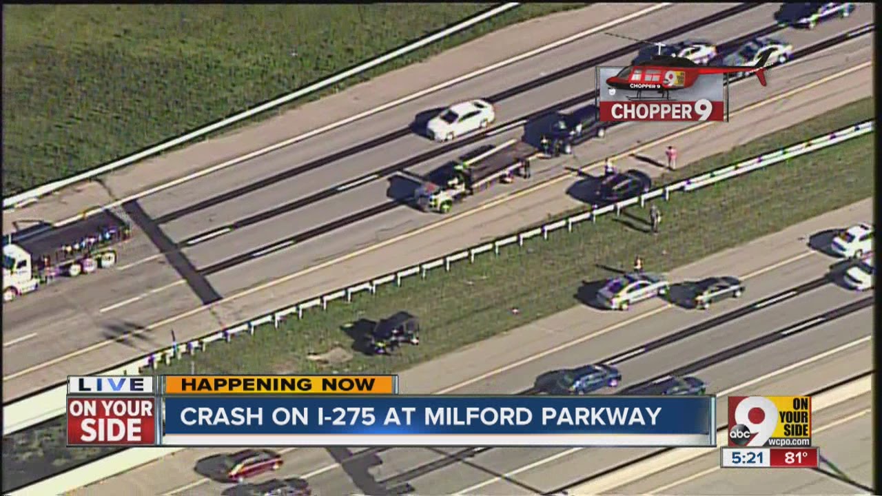At least three vehicles involved in crash on I-275 Milford Parkway ...