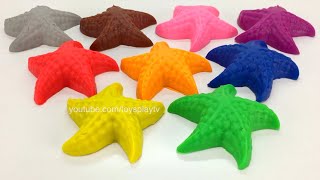 Play Doh Starfish with Mickey Mouse Cookie Cutter | Surprise Toys Kinder Joy Surprise Eggs