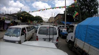 Saturday morning traffic  Addis Ababa  Ethiopia  Africa