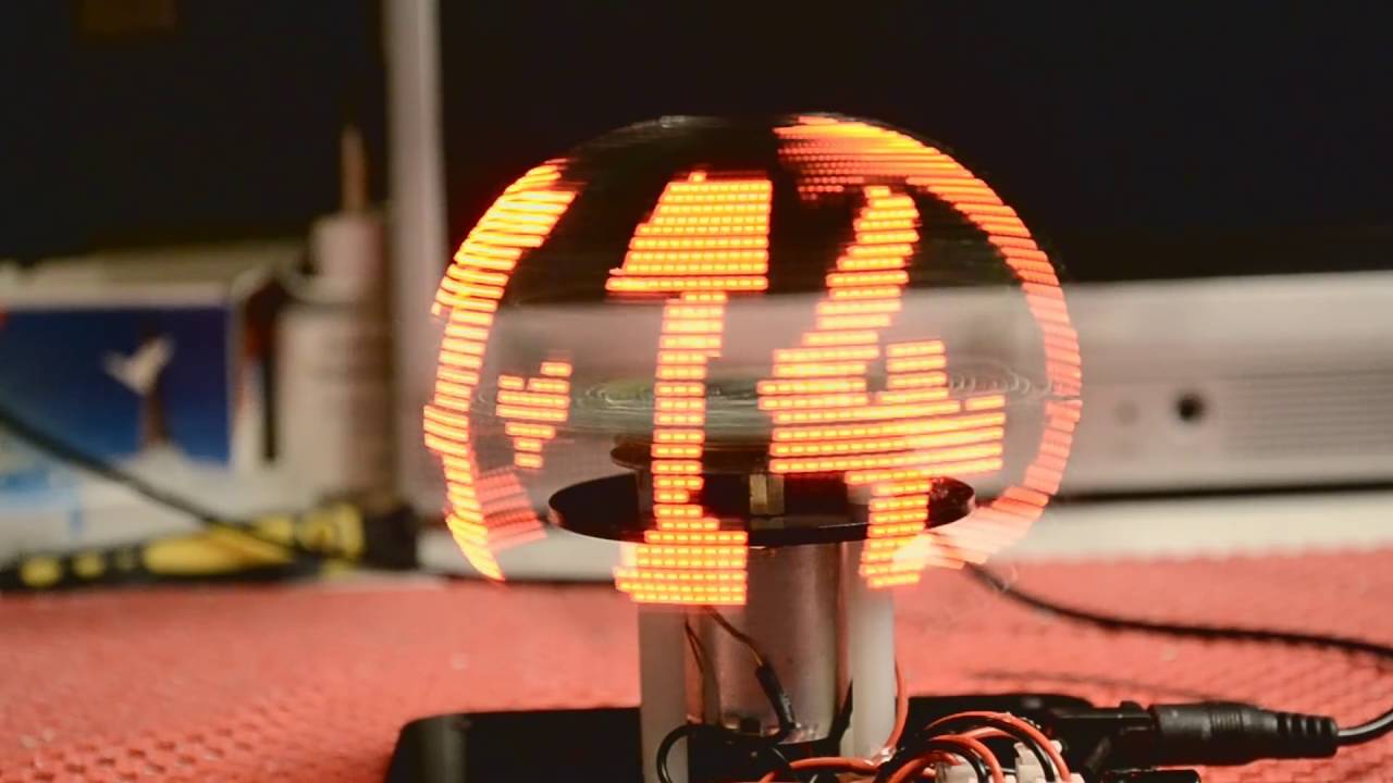 Rotating Led Kit Spherical Rotating LED Kit POV - YouTube