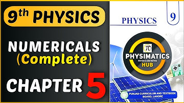 9th Class Physics New Book 2025 | Numericals Chapter 5 | Work, Energy And Power (All Numericals)
