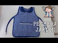 como hacer una delantal pechera para  jardín/ kinder de niñ@s