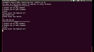Day 9 !! Two ways to find public ip address of the website from the terminal !! #shell #scripting