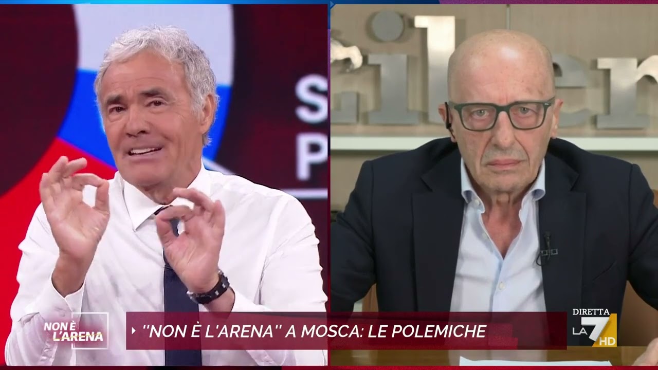 Confronto Sallusti - Giletti dopo le polemiche di Mosca. Sallusti: 