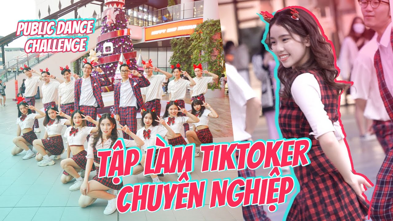 Lần đầu tập nhảy như một TikToker chuyên nghiệp |... - youtube