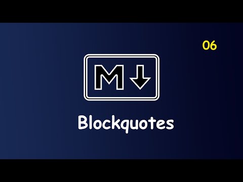 Markdown || Blockquote || Part 06 || Mohammad Bablu YT || 2022
