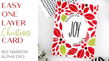 Easy One Layer Christmas Card with Stencil