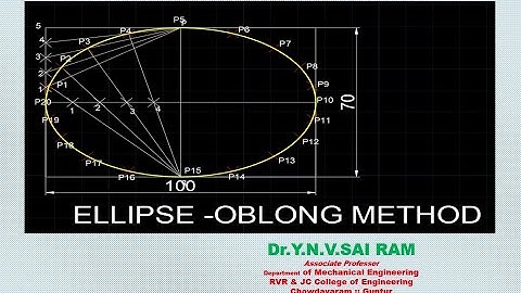 ||ELLIPSE  OBLONG METHOD||  AUTOCAD VIDEO by Dr.Y.N.V.SAI RAM