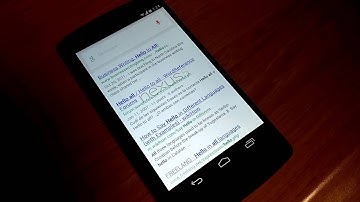 OK Google. Hello World, Nexus5