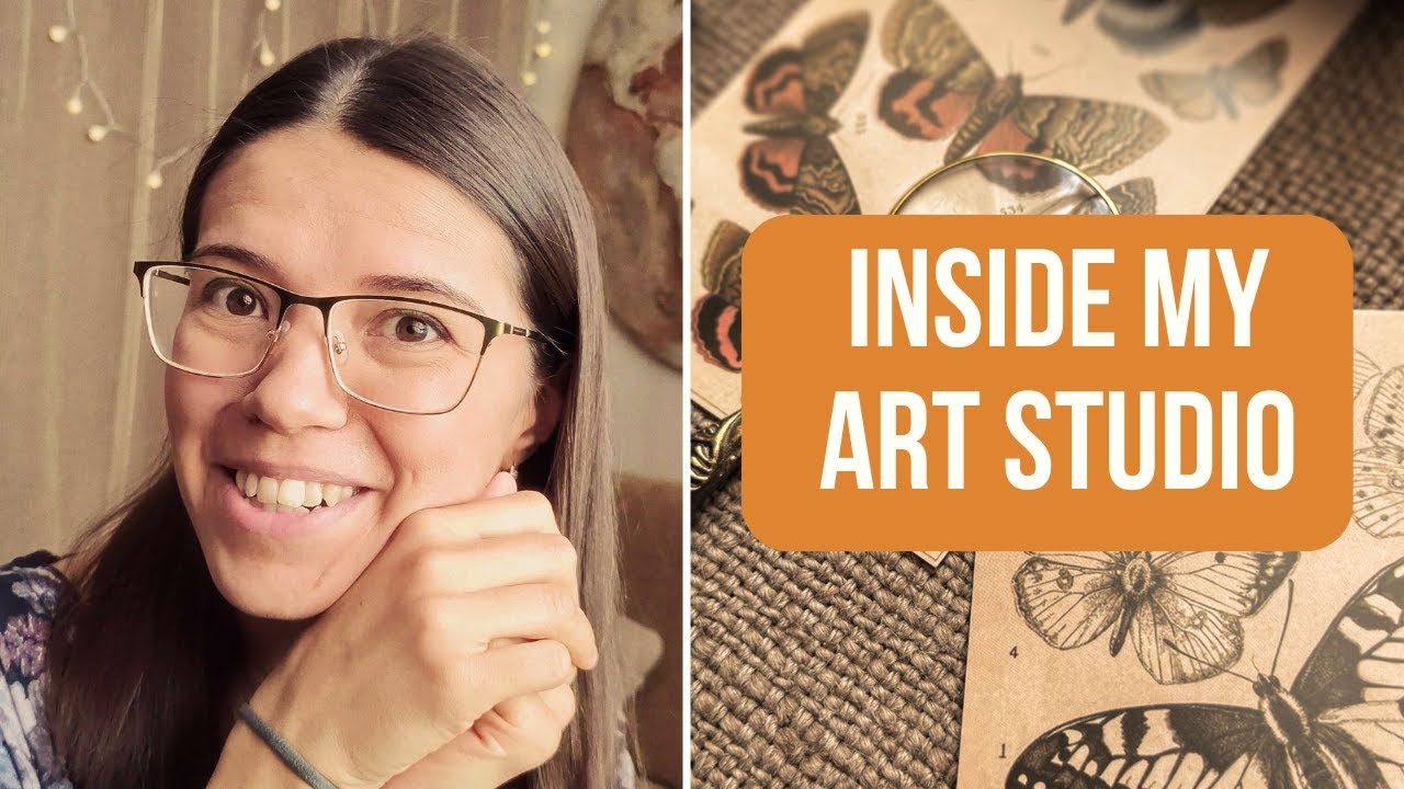 How to find INSPIRATION as an artist? Come with me on a tour of my cozy botanical studio!🌿
