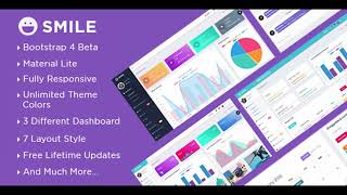 Smile - Bootstrap 4 Admin Dashboard Template + UI Kit | Themeforest Website Templates and Themes screenshot 4