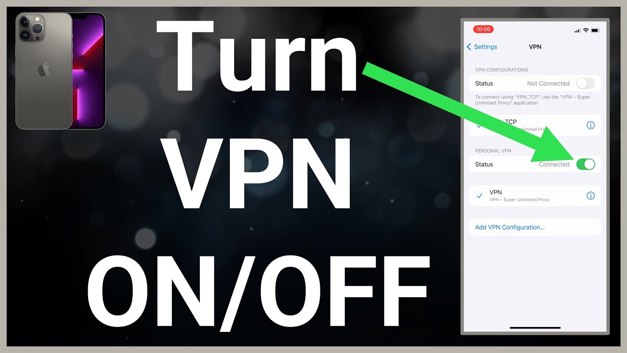 How do you turn on a VPN?