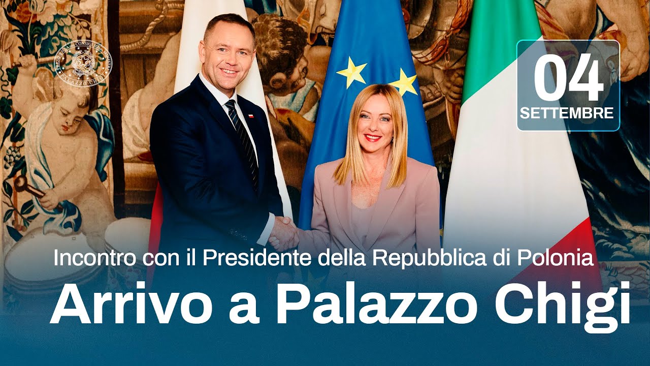 Incontro del Presidente Meloni con il Presidente della Repubblica di Polonia Nawrocki