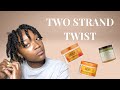 TWO STRAND TWIST on NATURAL HAIR || RUBBER BAND METHOD FT. CANTU || RAEEUFSUNSHINEE