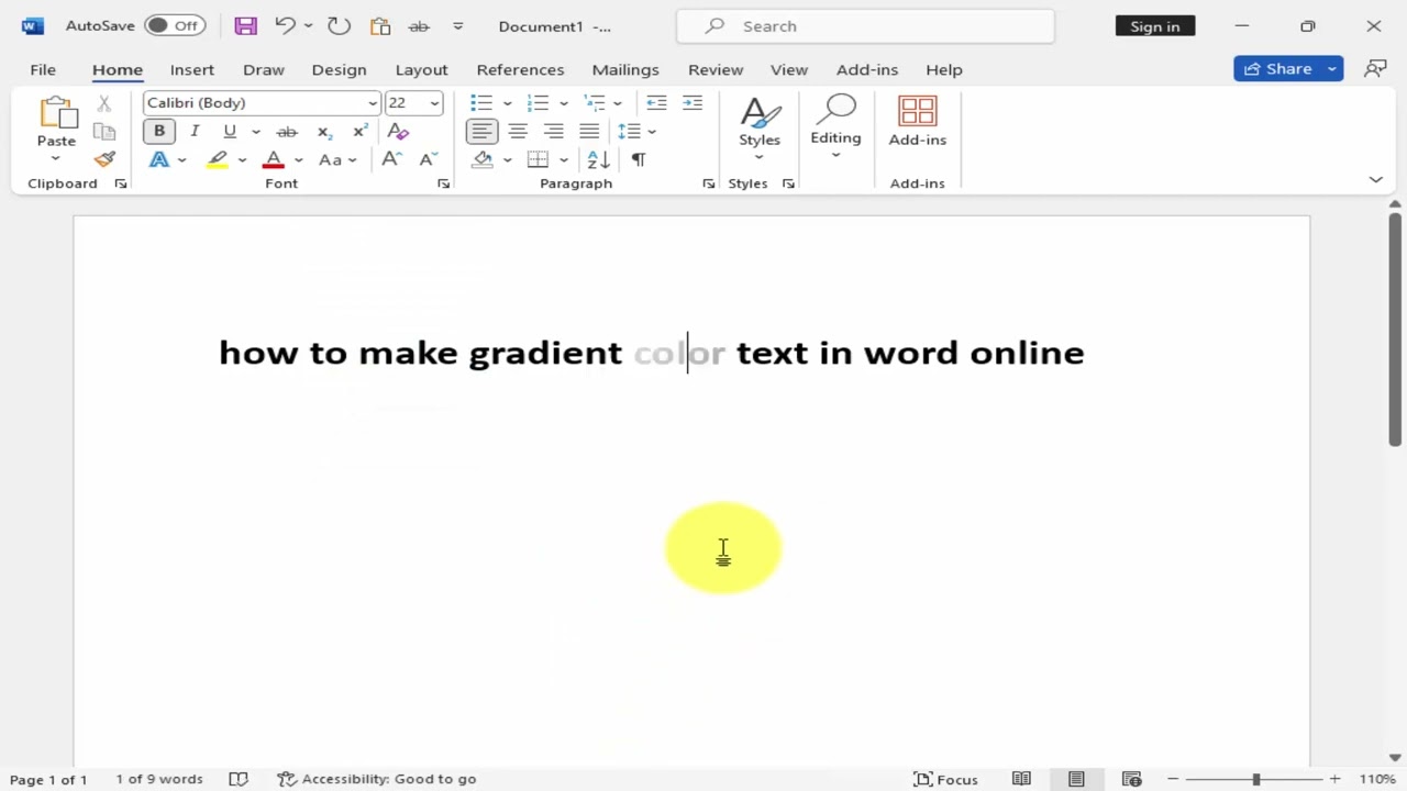 How To Make Gradient Color Text In Word Online YouTube How To Make Gradient Color Text In Word Online YouTube