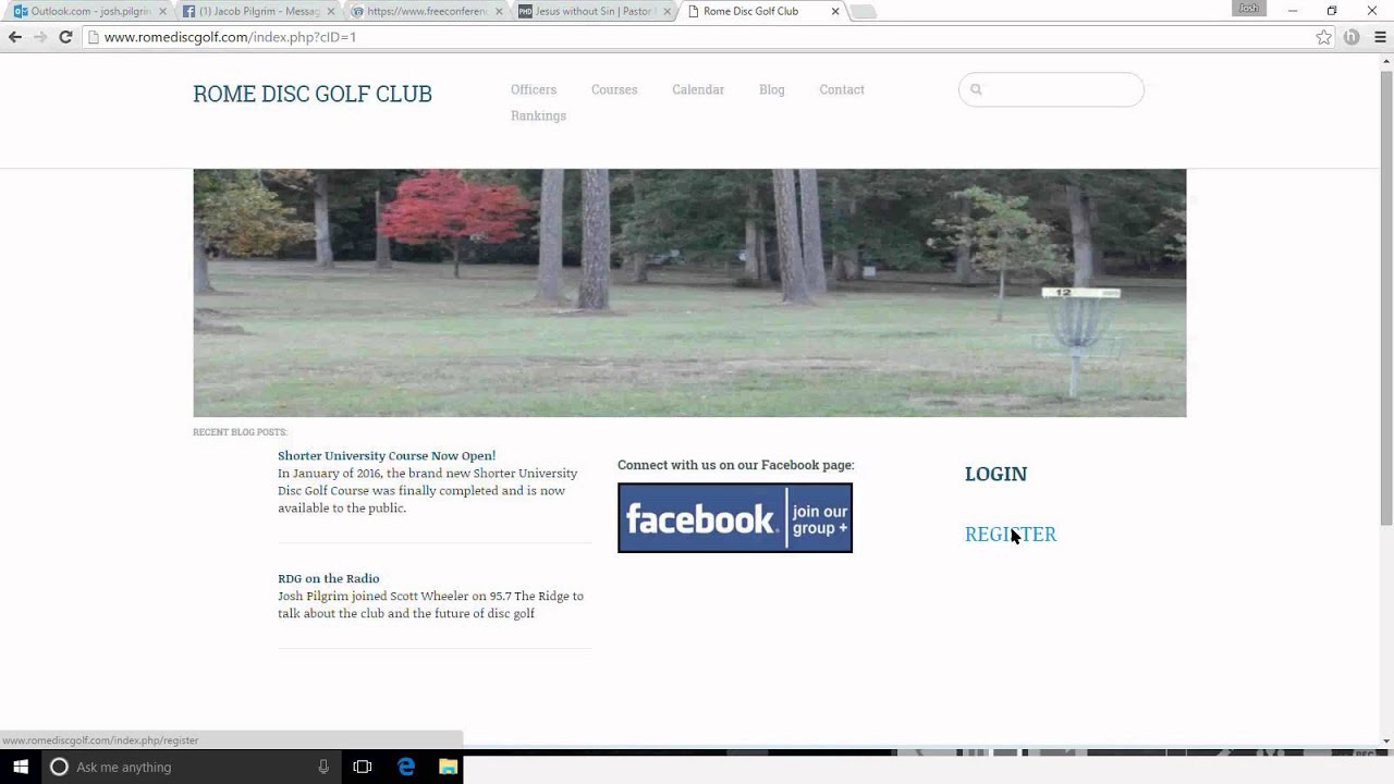 Rome Disc Golf site YouTube