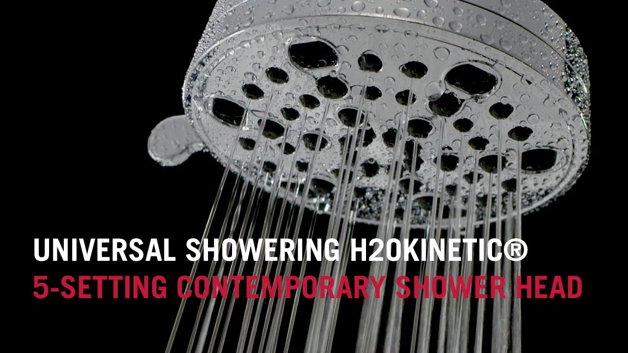 Universal Showering H2Okinetic® 5-Setting Contemporary Shower Head