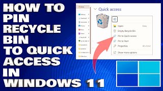 How To Pin Recycle Bin To Quick access in Windows 11/10 [Solution]