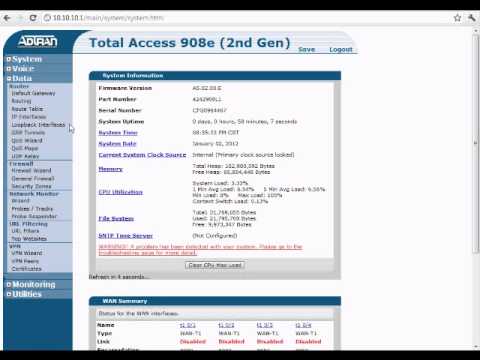 ADTRAN Total Access 908e Basic Configuration