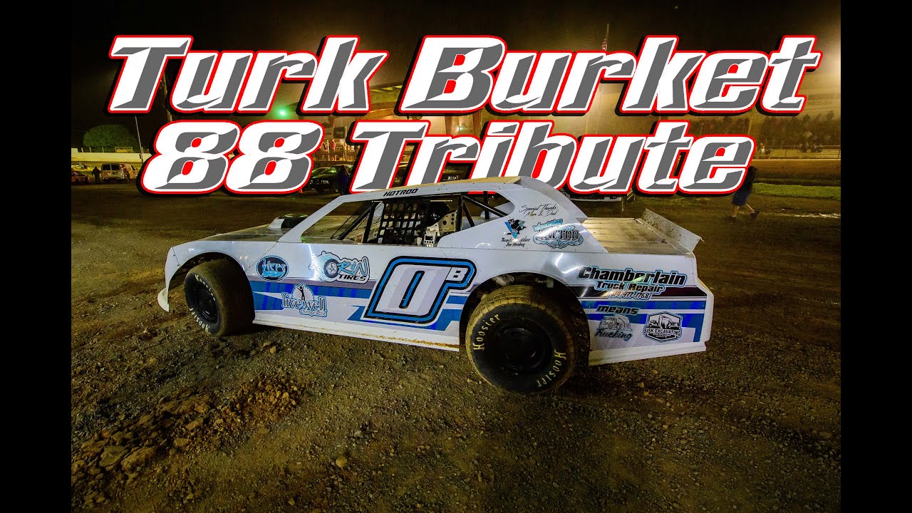 Flips, Wrecks, and Tires flying. Turk Burkett 88 Tribute Race. Bradlee