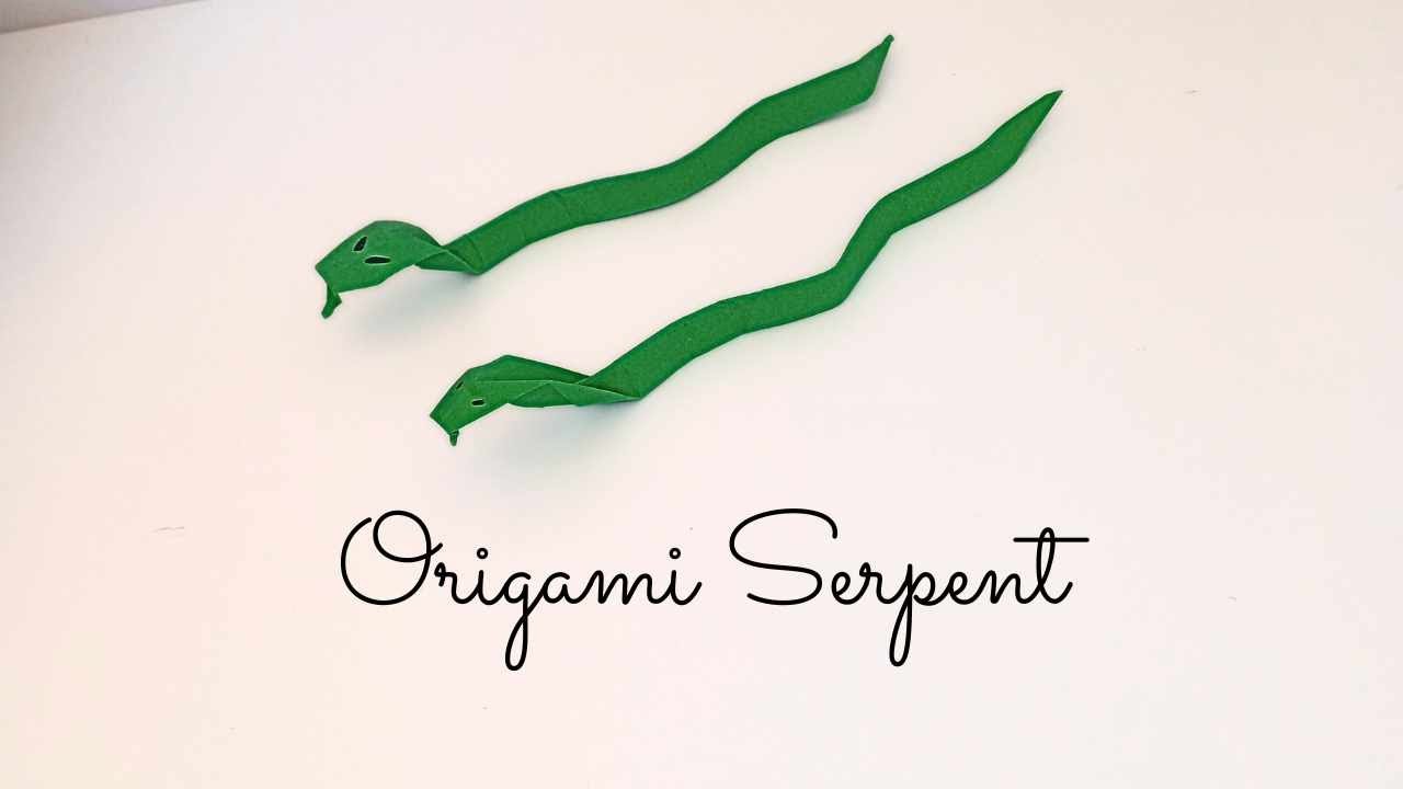 origami facile serpent