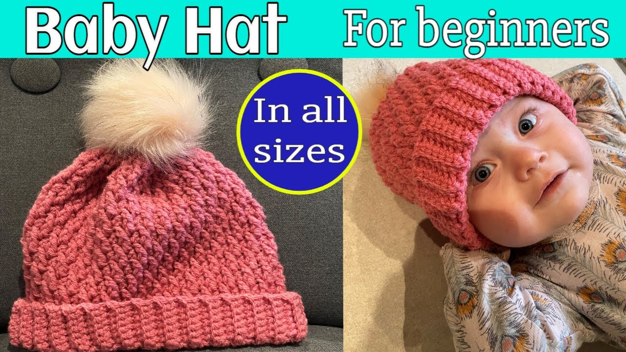 Easy & Fast Crochet Baby Hat for beginners | Crochet beanie - YouTube