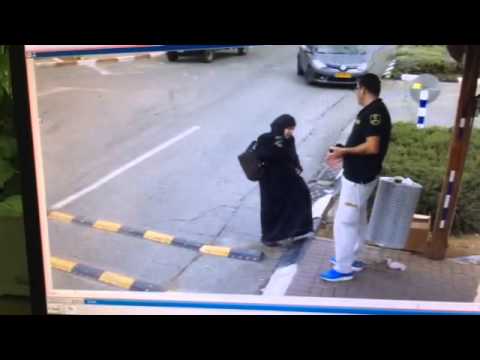 Watch: Cold-blooded terrorist stabs security guard